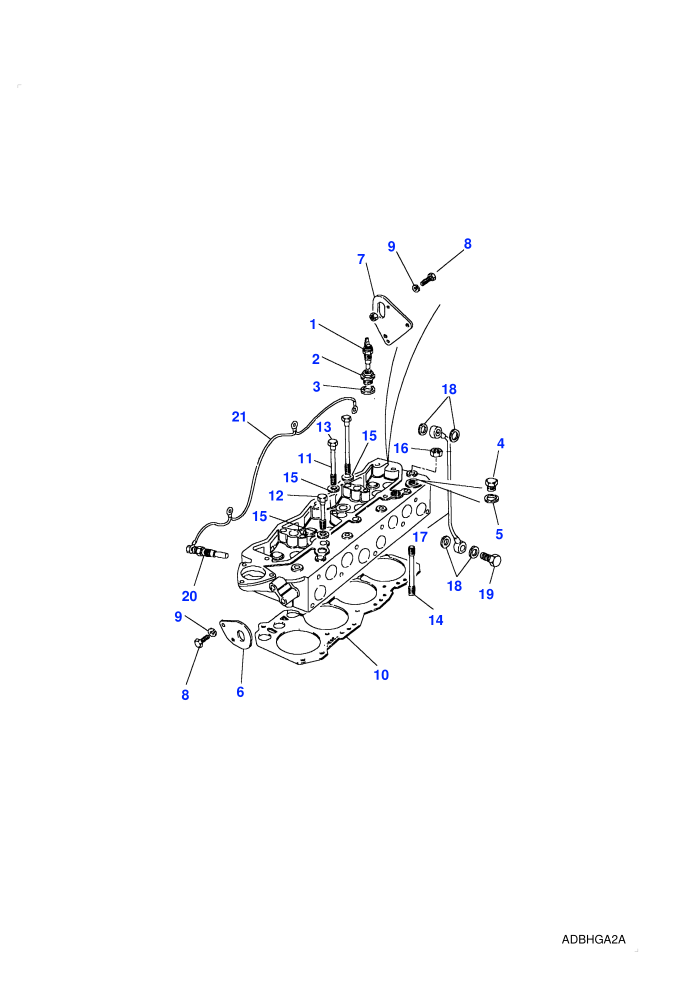 Cylinder Head components (2.5L 4 Cyl Turbo Diesel)