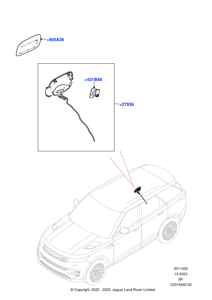 Fuel Tank Filler Door And Controls (Electric Engine Battery-MHEV,Less Electric Engine Battery)