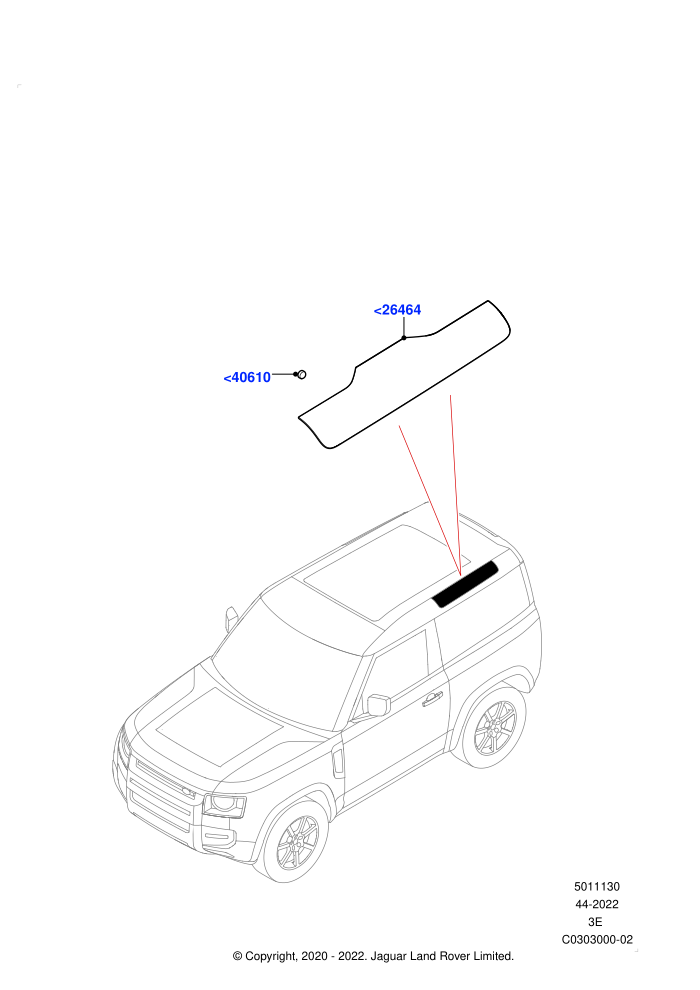 Roof Side Glass (Short Wheelbase,Standard Wheelbase)