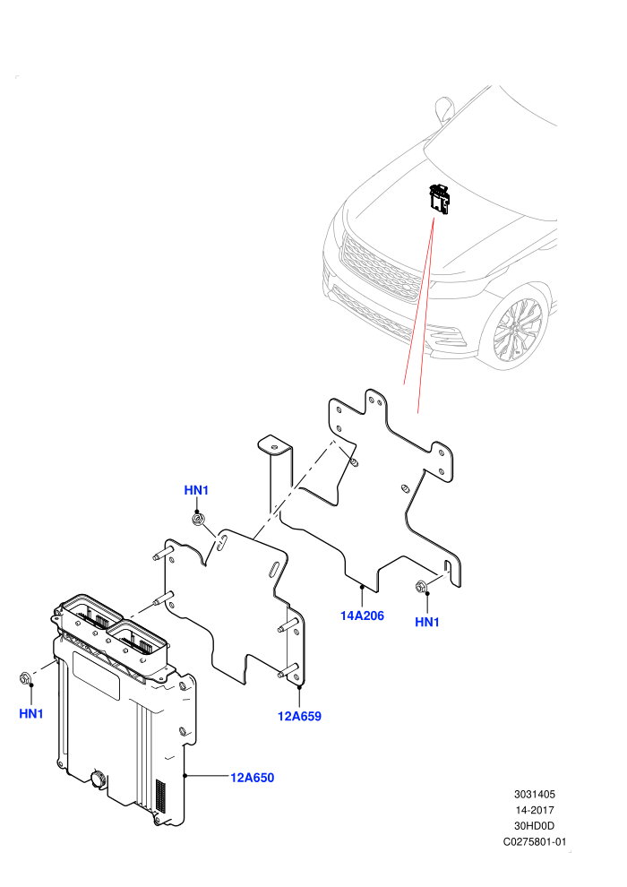 Engine Modules And Sensors (3.0L DOHC GDI SC V6 PETROL,LHD)