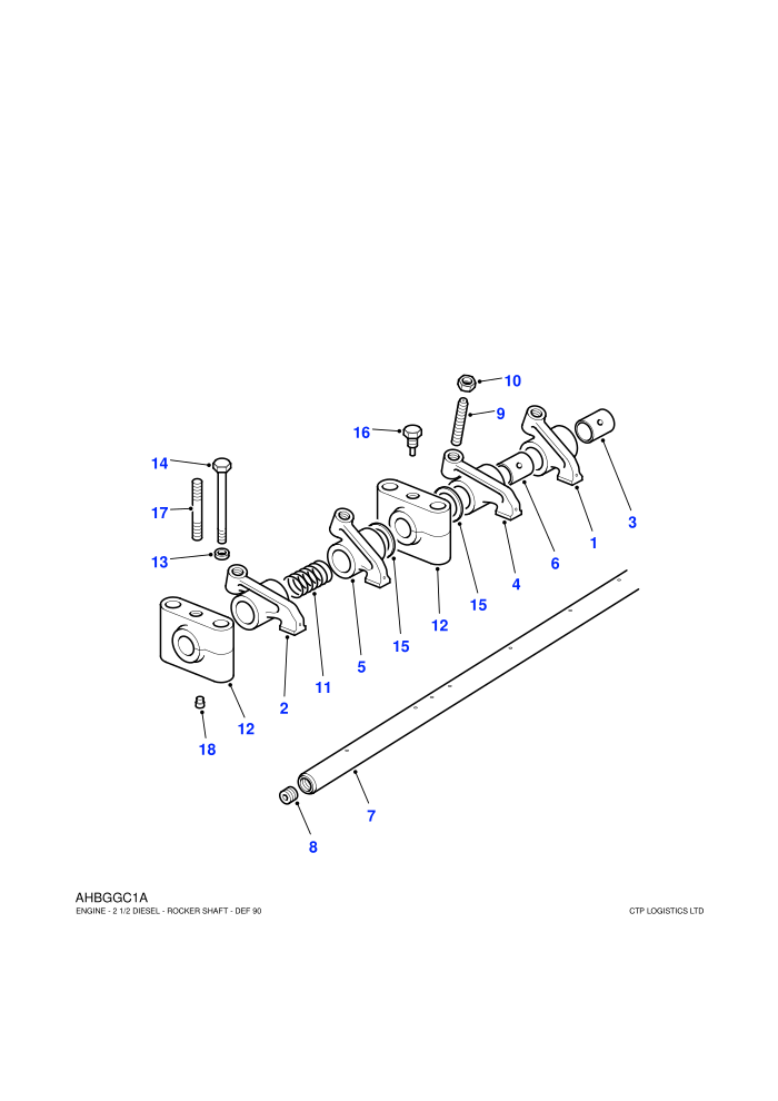 Rockershaft (2.5L 4 Cyl NA L/R Diesel)