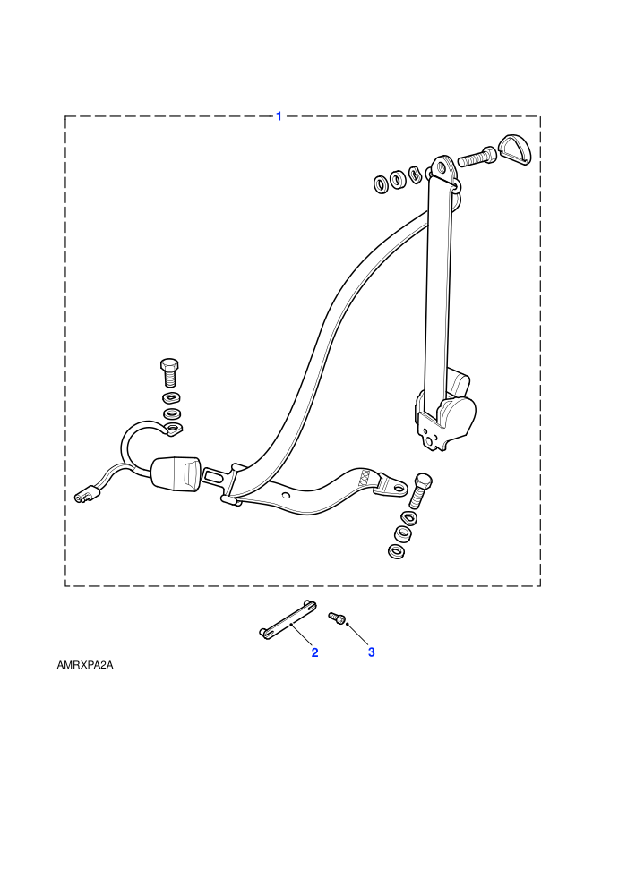 Seat Belt Assembly-Front (4.0L V8 EFI Petrol,50 LE)