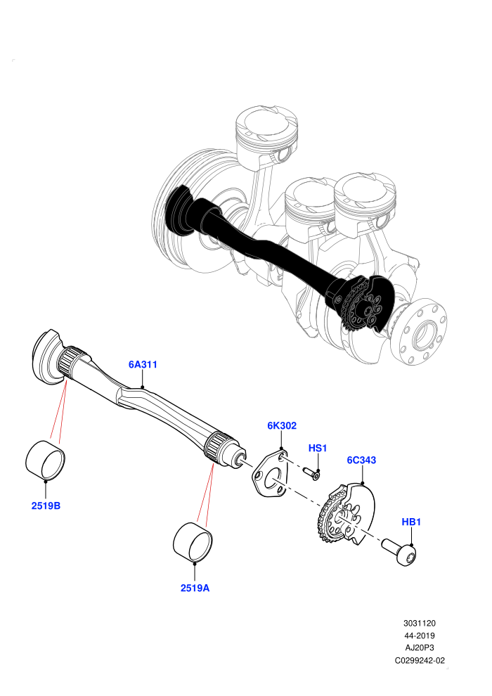 Balance Shafts And Drive (1.5L AJ20P3 Petrol High,1.5L AJ20P3 Petrol High PHEV,Changsu (China))