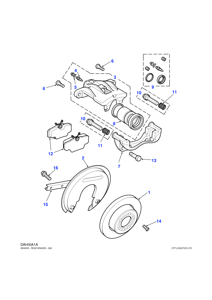 Rear Disc Brakes (Less Ft And Rr Vented Brake Discs,With 4 Wheel Disc-Brake)