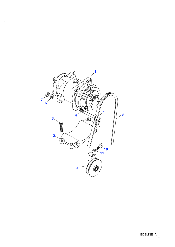 Air Conditioning Compressor (2.5L 200 Tdi,5 Speed Manual Transmission,Less Catalyst)