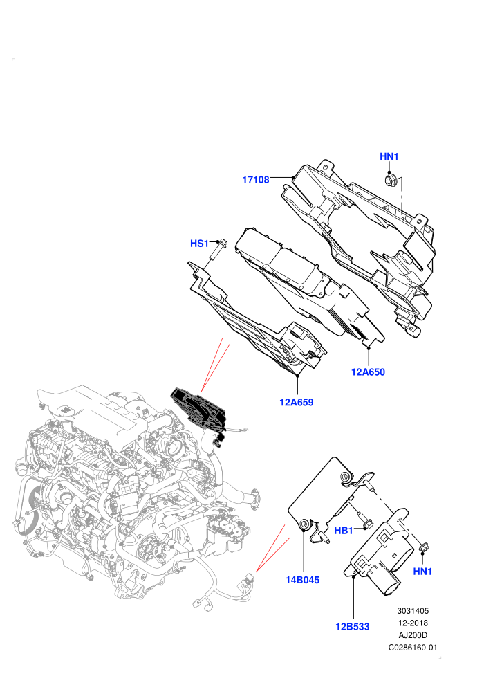 Engine Modules And Sensors (2.0L I4 DSL HIGH DOHC AJ200,Itatiaia (Brazil))((V)FROMJT000001)