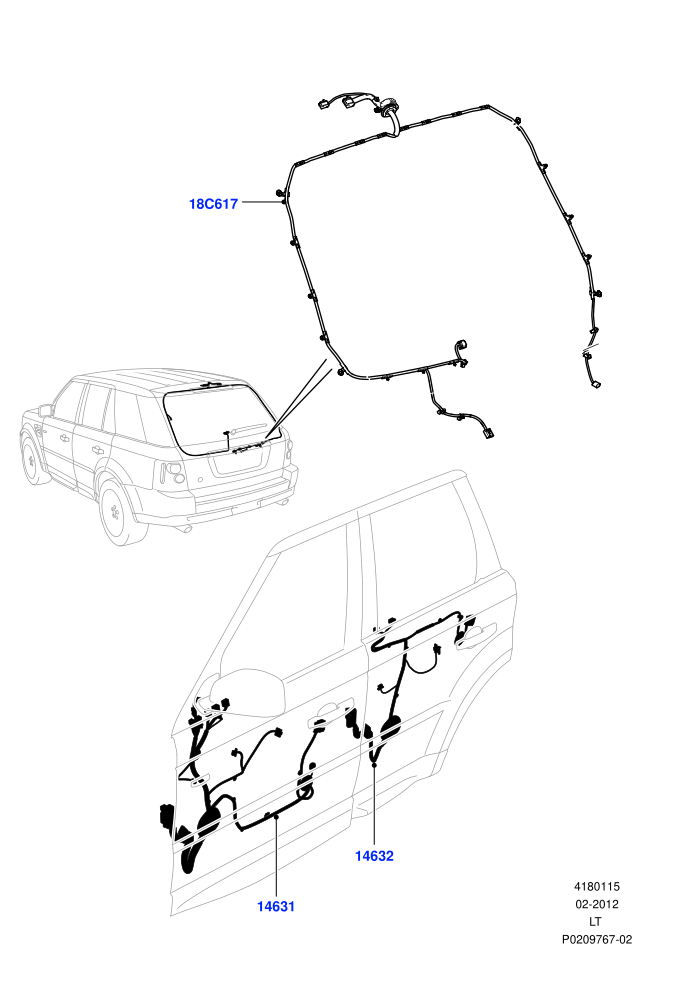 Electrical Wiring - Body And Rear (Front And Rear Doors)((V)TOAA999999 (V)FROMAA000001)