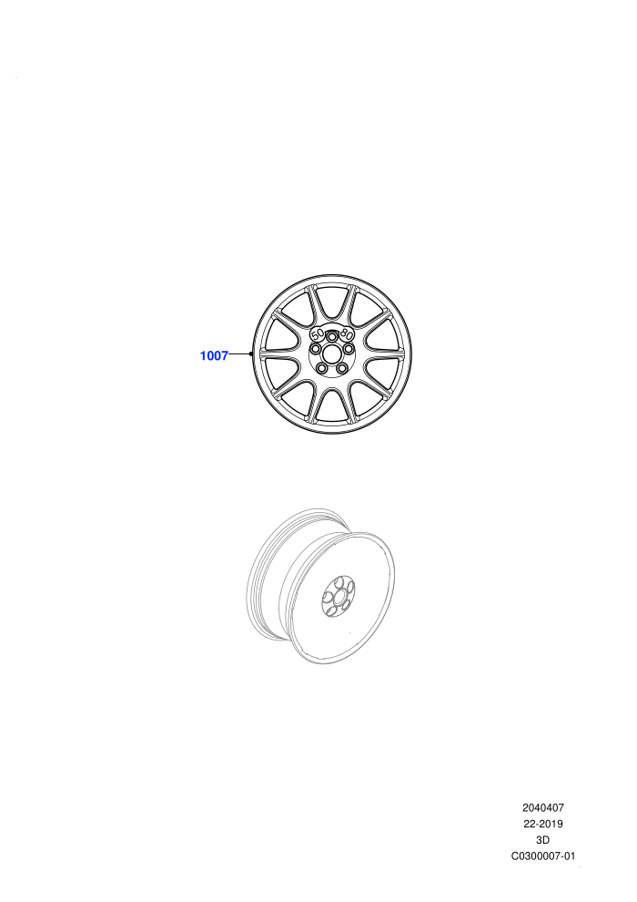 Spare Wheel (With Mini Alloy Spare Wheel,With Mini Aluminium Spare Wheel)(Solihull Plant Build)((V)FROMHA000001)