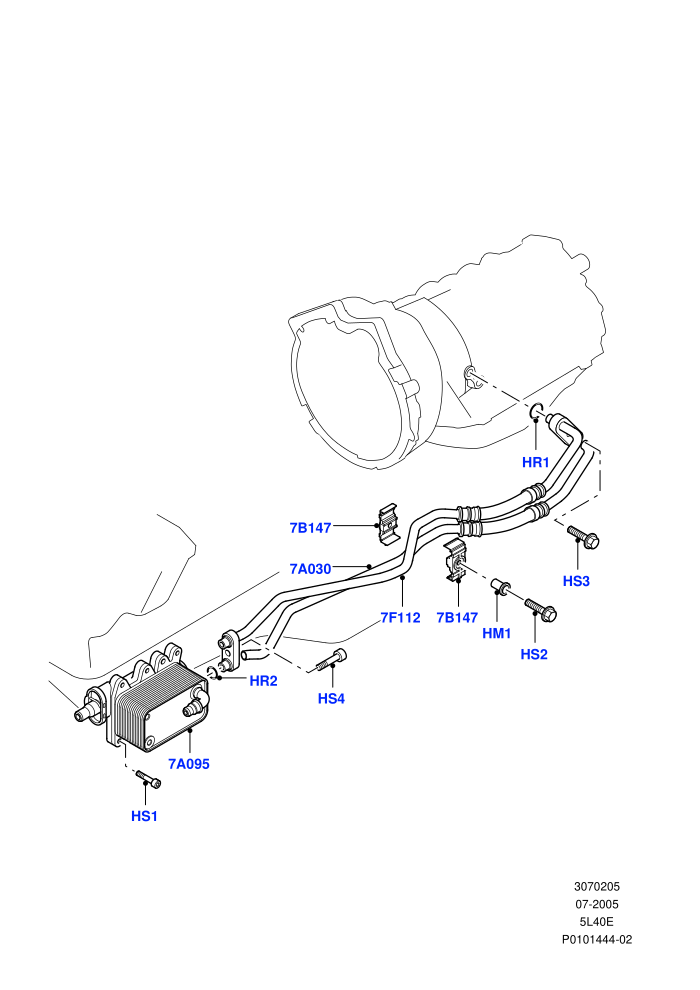 Transmission Cooling Systems (5 Speed Automatic - Steptronic,M57 D30 3.0 Diesel)