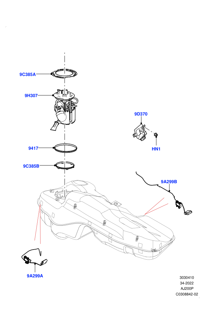 Fuel Pump And Sender Unit (2.0L AJ200P Hi PHEV)((V)FROMMA000001)