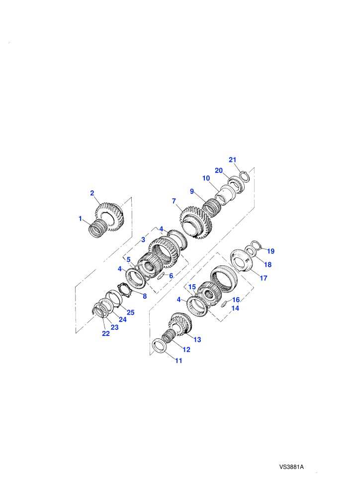 Mainshaft Gears 1st/2nd/5th