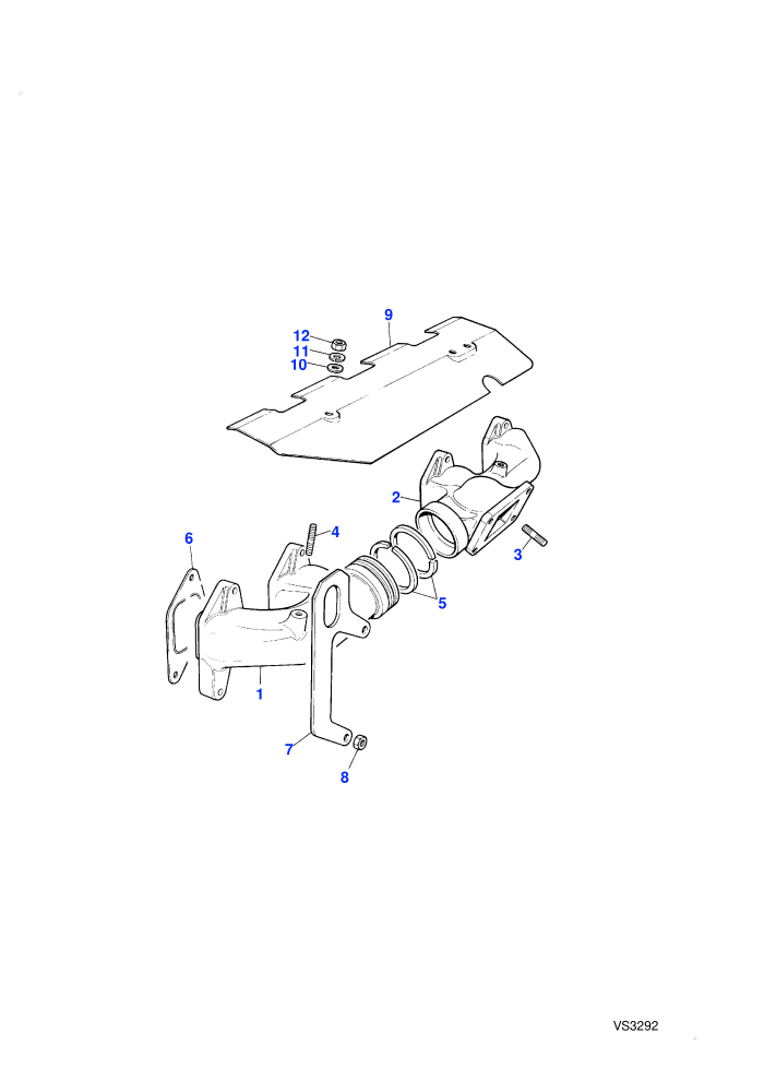 Exhaust Manifold (2.4L 4 Cyl VM Turbo Diesel)
