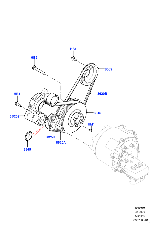 Pulleys And Drive Belts (1.5L AJ20P3 Petrol High PHEV,Changsu (China))((V)FROMKG446857)
