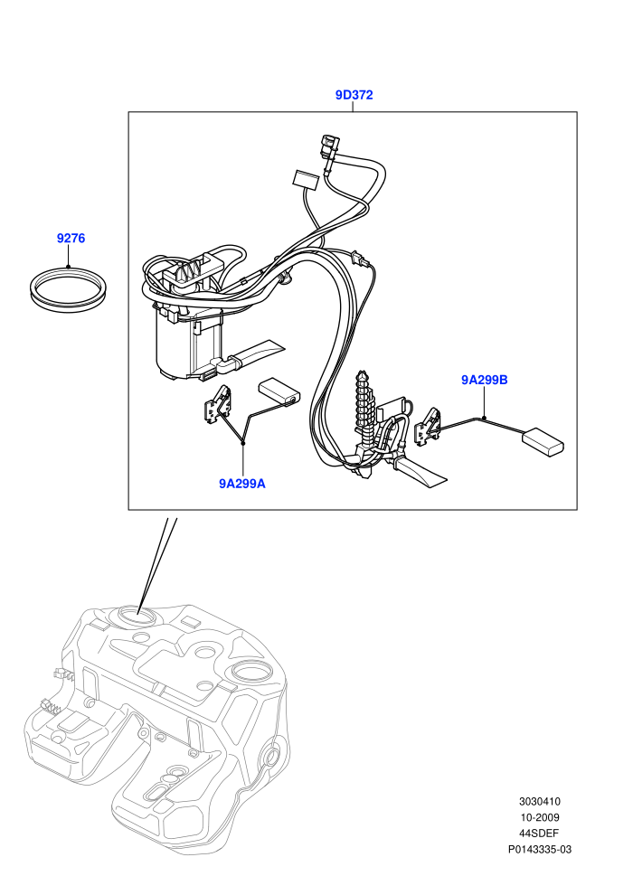 Fuel Pump And Sender Unit (AJ Petrol 4.4 V8 EFI (220KW))