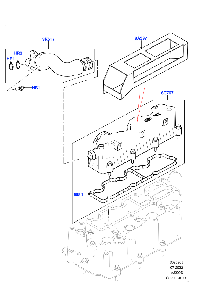 Emission Control - Crankcase (2.0L I4 DSL HIGH DOHC AJ200,2.0L I4 DSL MID DOHC AJ200)(Solihull Plant Build)((V)FROMHA000001)