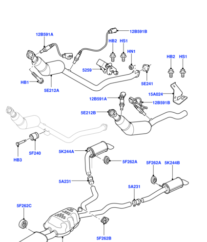 WCM100460L LAND ROVER Прокладка глушителя FR