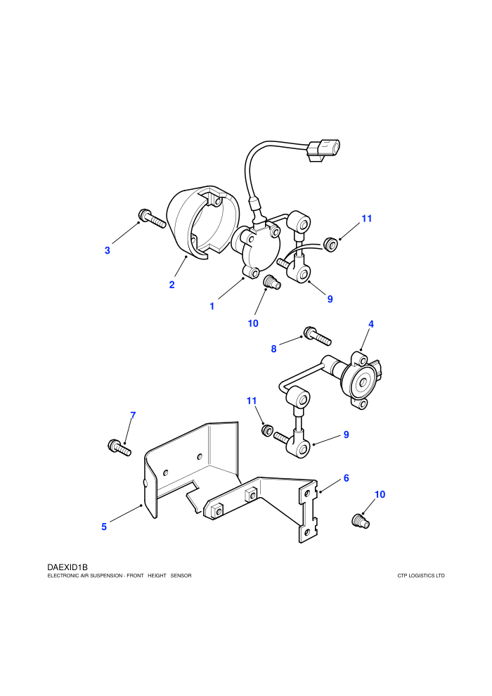 Height Sensors-Front (With Air Suspension)