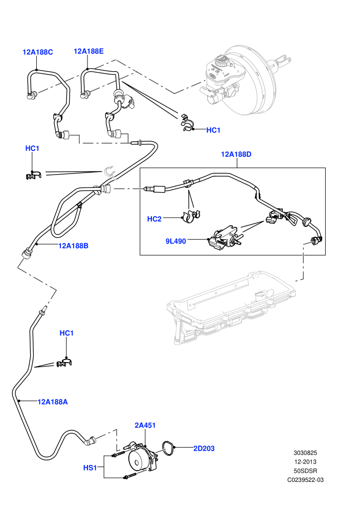 Vacuum Control And Air Injection (5.0L OHC SGDI SC V8 Petrol - AJ133,RHD)((V)TOGA999999)