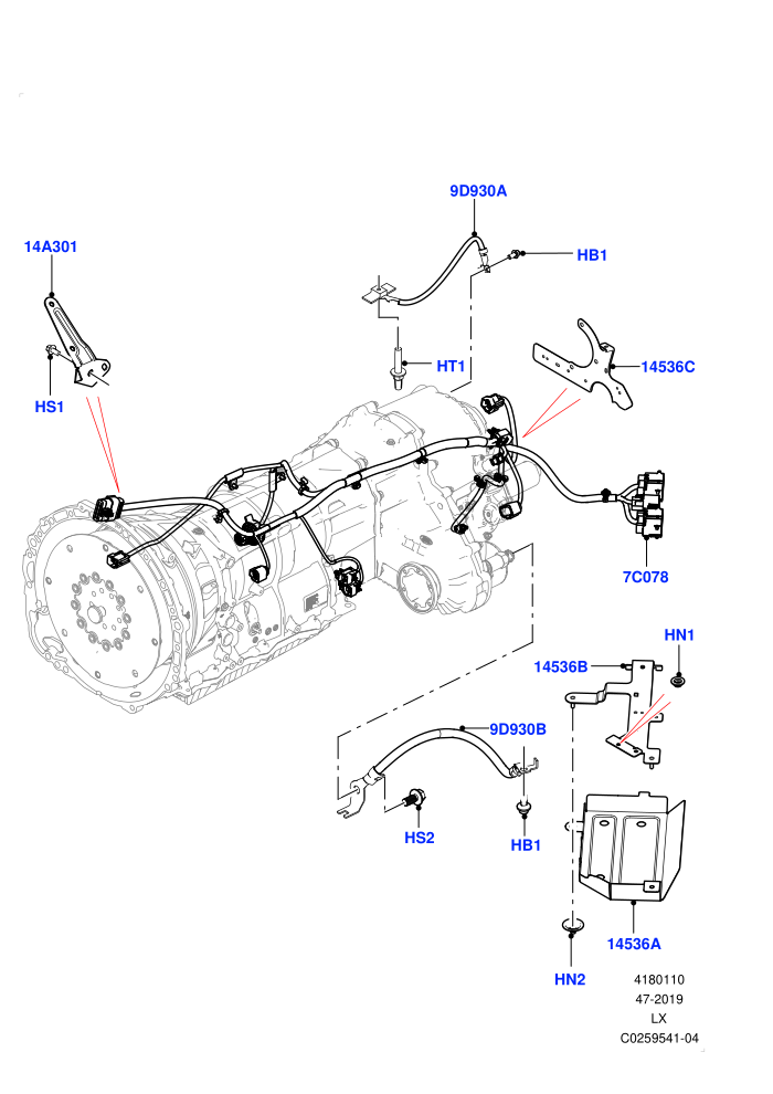 Electrical Wiring - Engine And Dash (Transmission)((V)FROMGA000001)