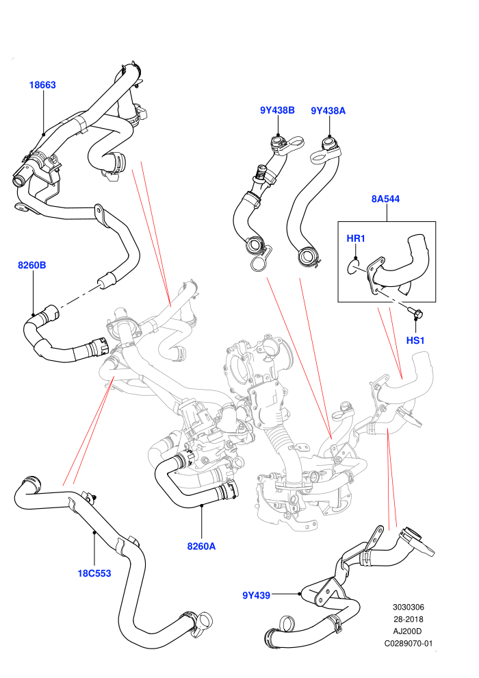 EGR Cooling System (2.0L I4 DSL HIGH DOHC AJ200,2.0L I4 DSL MID DOHC AJ200,Halewood (UK),Japanese Emission + DPF,Proconve L6 Emissions,Stage V Plus DPF)((V)FROMKH000001)