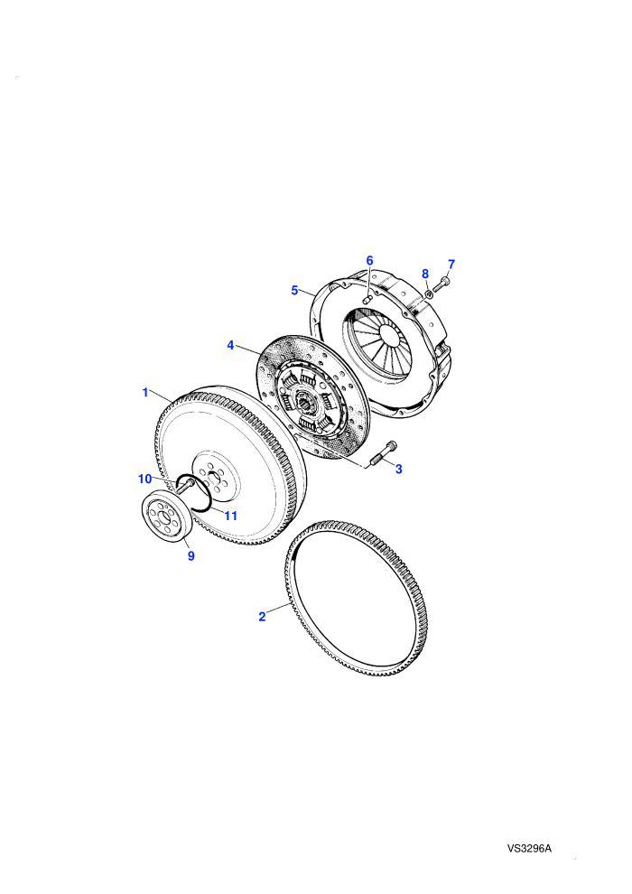 Flywheel & Clutch (2.4L 4 Cyl VM Turbo Diesel)