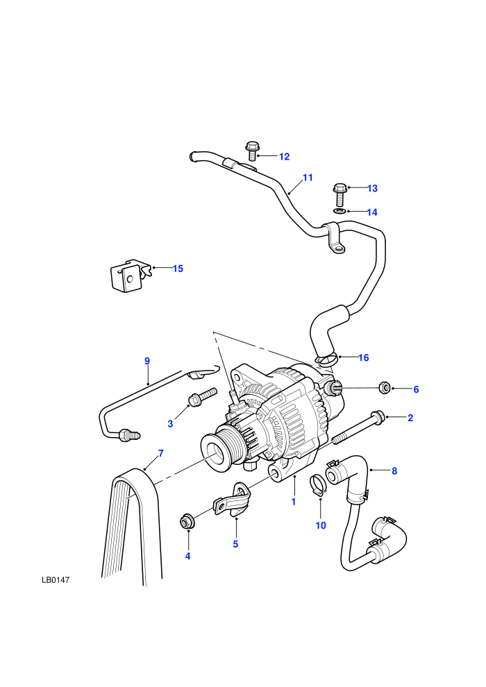 Alternator (2.0L I4 8V TCIE,Less Air Conditioning)