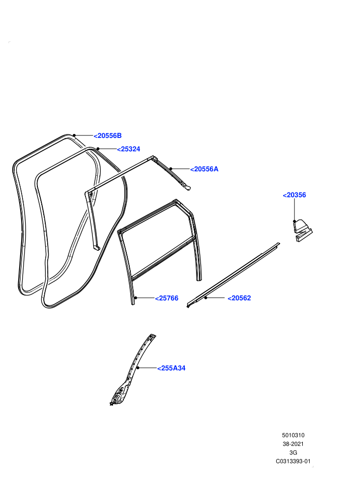 Rear Doors, Hinges & Weatherstrips (Itatiaia (Brazil))(Weatherstrips And Seals)