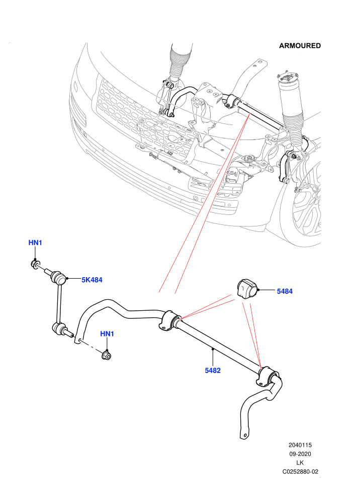Front Cross Member & Stabilizer Bar (Armoured)((V)FROMEA000001)
