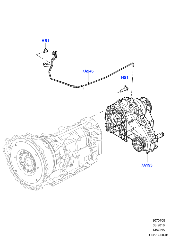 Transfer Drive Case (With 1 Speed Transfer Case)(Solihull Plant Build)((V)FROMHA000001)