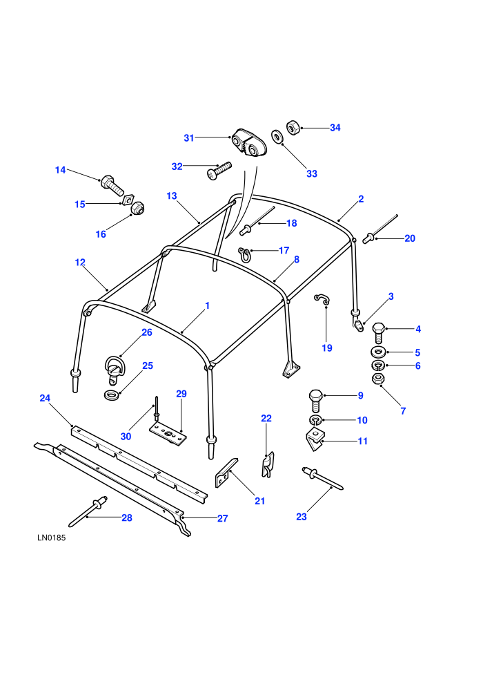 Hoodsticks - Bulkhead Fixing (110,With Truck Cab)