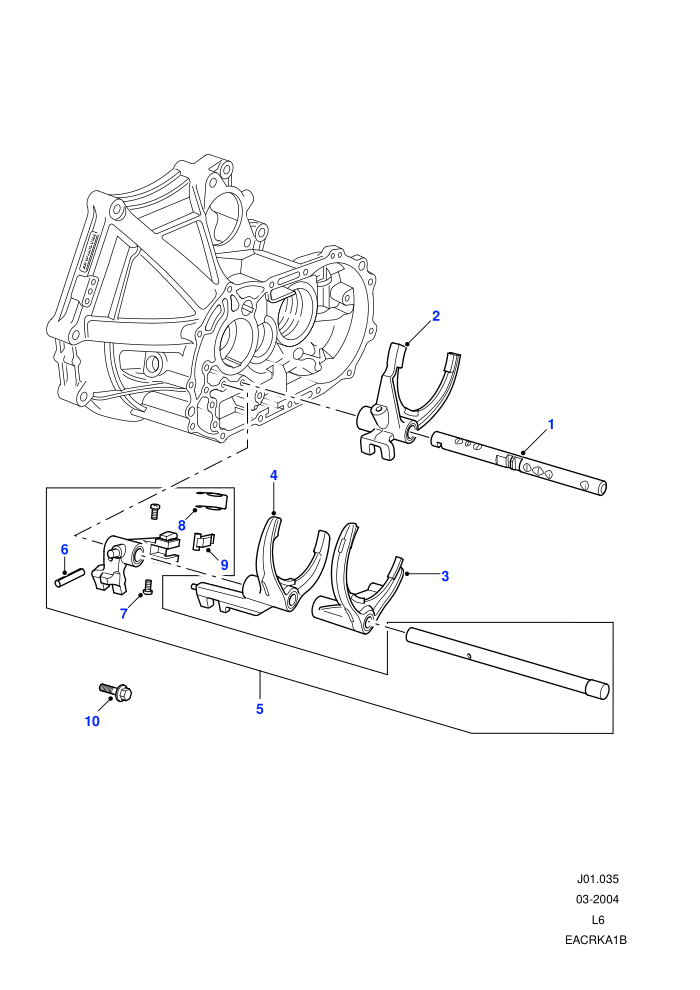 Selector Forks (1.8 K16 Petrol,2.0L I4 8V TCIE,Manual Transmission)