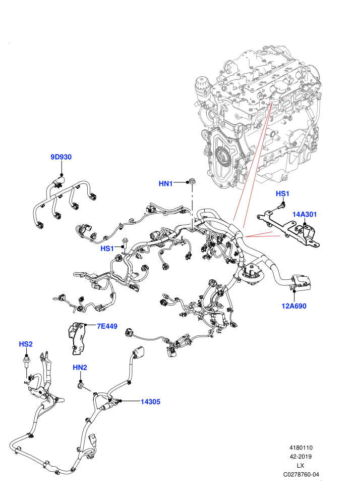 Electrical Wiring - Engine And Dash (2.0L AJ200P Hi PHEV)((V)FROMJA000001)