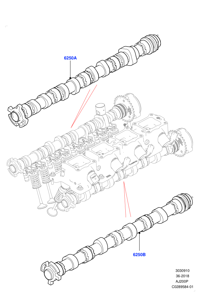 Camshaft (2.0L AJ200P Hi PHEV,2.0L I4 High DOHC AJ200 Petrol)(Nitra Plant Build)((V)FROMK2000001)