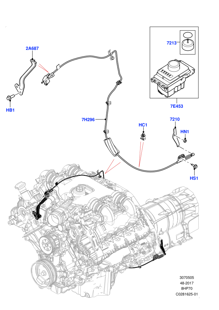 Gear Change-Automatic Transmission (4.4L DOHC DITC V8 Diesel,8 Speed Auto Trans ZF 8HP70 4WD)((V)FROMJA000001)