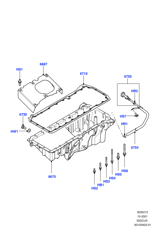 Oil Pan/Oil Level Indicator (M57 D30 3.0 Diesel)
