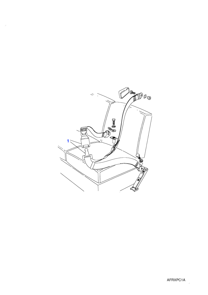 Rear Seat Belt-Forward Facing-Outer-Static Type (110)