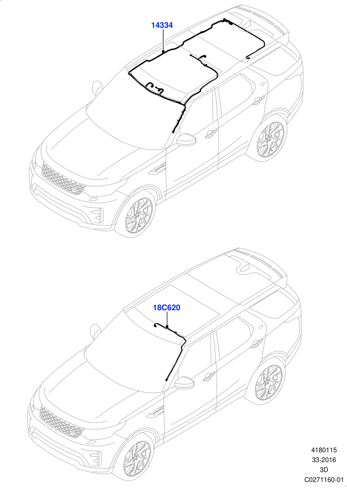 Electrical Wiring - Body And Rear (Roof,Solihull Plant Build)((V)FROMHA000001)