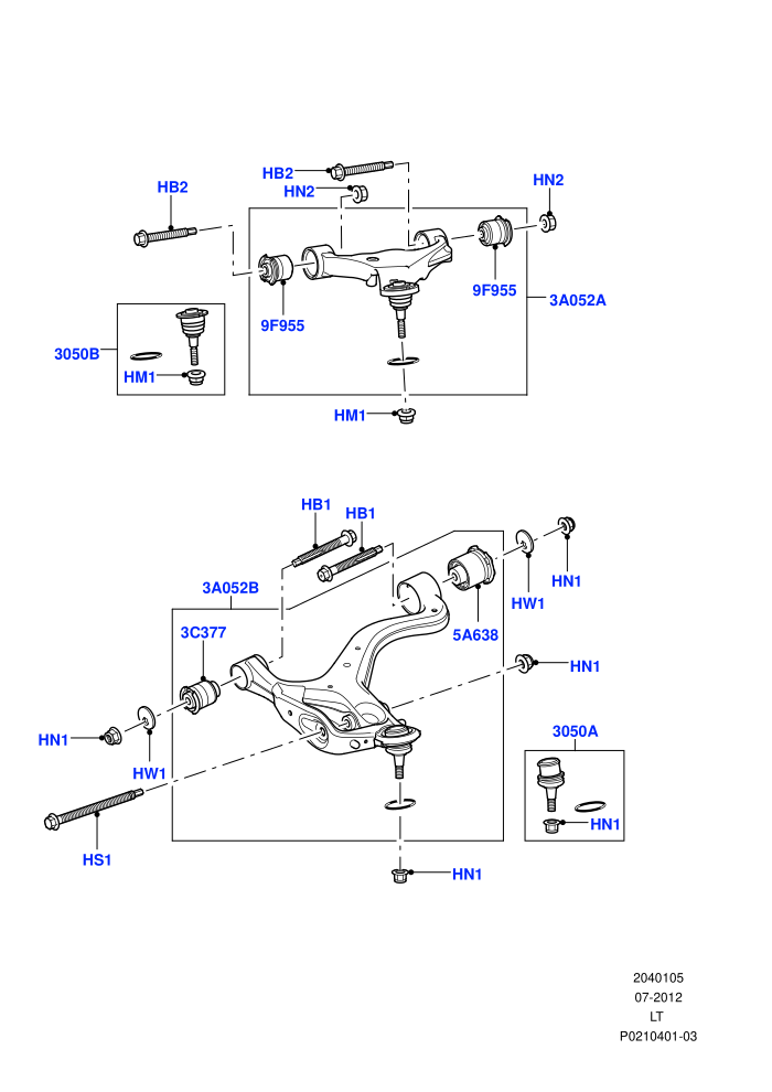 Front Susp.Arms/Stabilizer/X-Member (Front Upper And Lower Arms)((V)FROMAA000001)