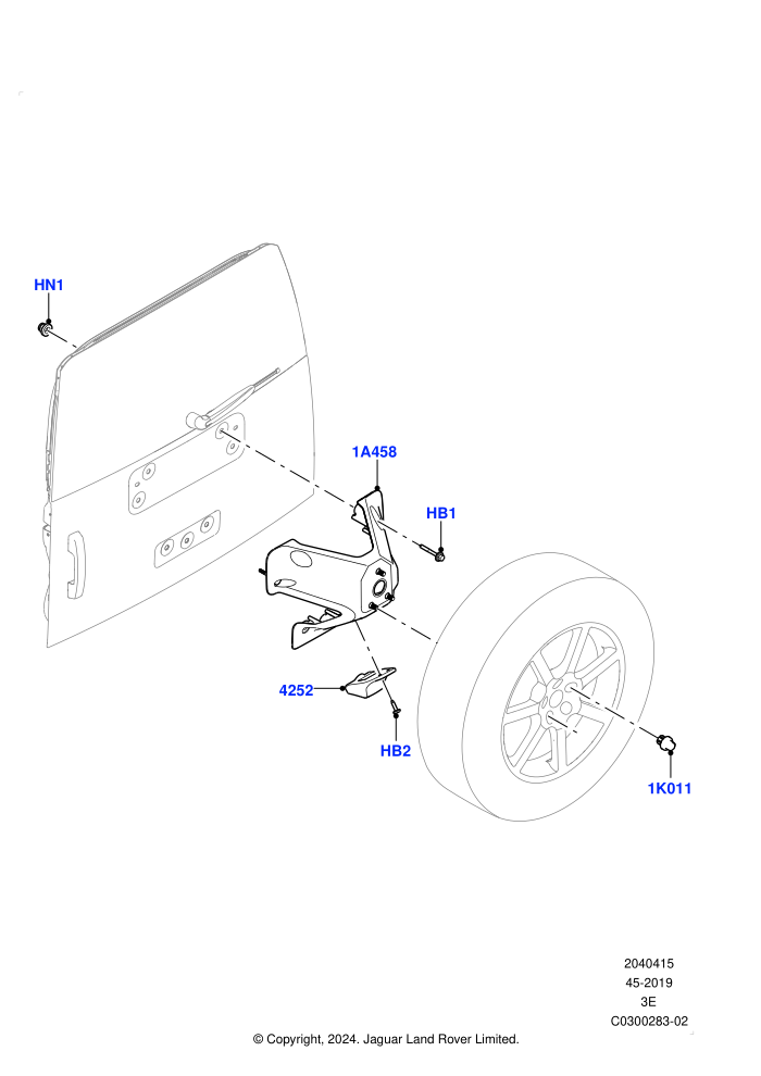 Spare Wheel Carrier (18 Full Size Spare Wheel,18 Full Size Steel Spare Wheel,19 Full Size Spare Wheel,20 Full Size Spare Wheel,22 Full Size Spare Wheel)