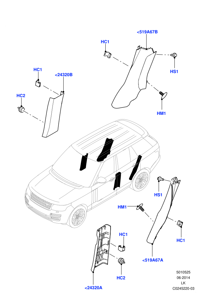 Side Trim (Windsor Perforated)(Centre,Front And Rear)