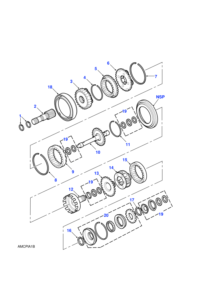 Web Shaft & Fourth Gear (Automatic Transmission)