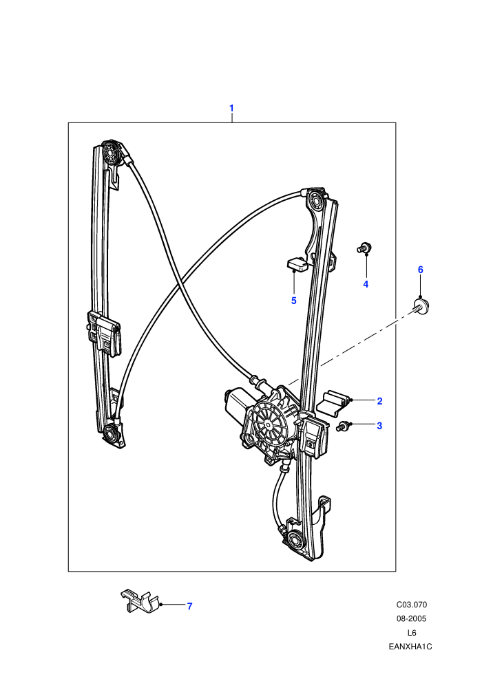 Regulator-Side Door Window-Front