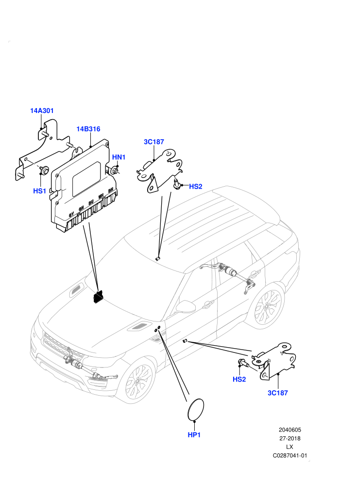 Active Anti-Roll Bar System (Electronic Air Suspension With ACE,Sport Suspension w/ARC)(Controls/Electrics)((V)FROMKA000001)