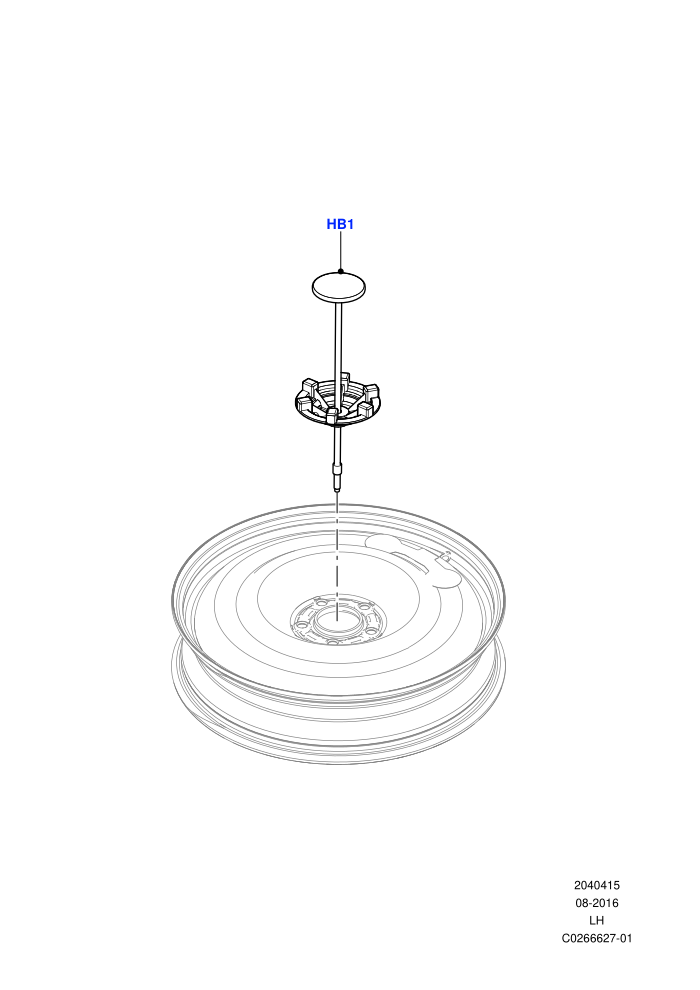 Spare Wheel Carrier (Itatiaia (Brazil),Spare Wheel - Reduced Section Steel)((V)FROMGT000001)