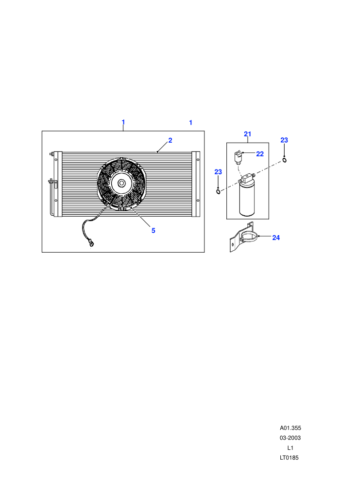 Air Conditioning - Condenser (300 TDi,Australia)((V)TOWA159806 (V)FROMMA939976)
