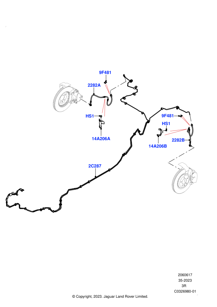 Rear Brake Pipes (SV Model Spec)((V)FROMRA000001)