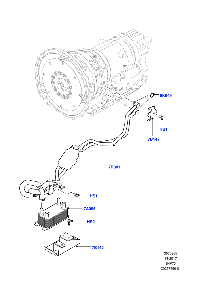 Transmission Cooling Systems (3.0 V6 D Gen2 Twin Turbo,8 Speed Auto Trans ZF 8HP70 4WD)
