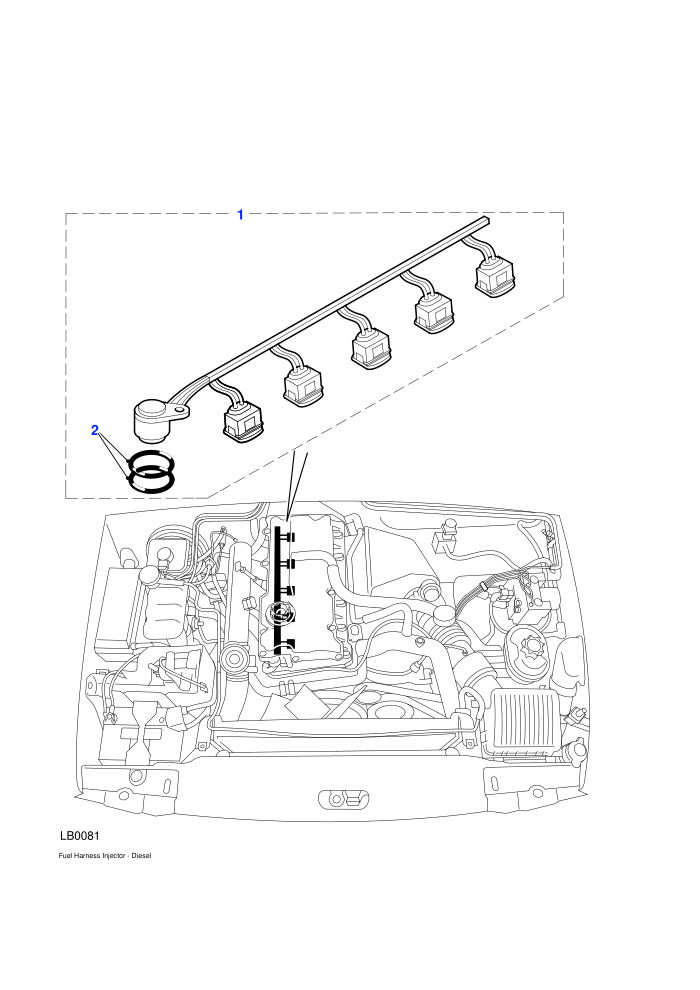 Harness Fuel Injector (2.5L 5 Cyl L/R Turbo Diesel)