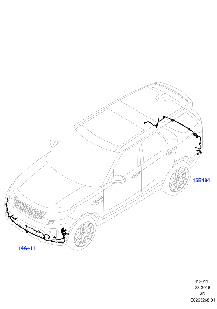 Electrical Wiring - Body And Rear (Bumper,Solihull Plant Build)((V)FROMHA000001)