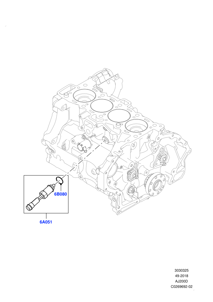 Engine Heater (2.0L I4 DSL HIGH DOHC AJ200,2.0L I4 DSL MID DOHC AJ200,Itatiaia (Brazil))((V)FROMGT000001)